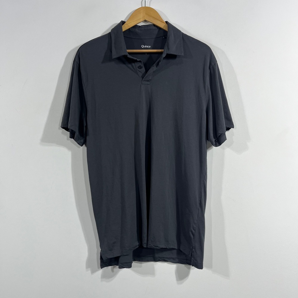 Quince Men Old Money Quiet Luxury Pima Cotton Luxe Touch Polo Shirt Large Career